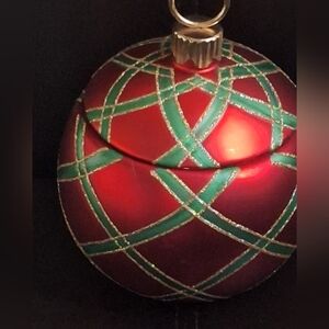 Festive Red and Green Holiday Ornament